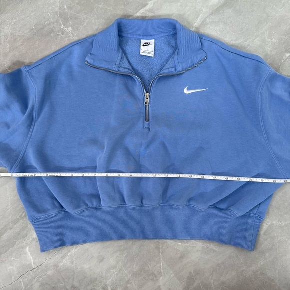 Women’s Nike Phoenix Fleece Half Zip Cropped Pullover Sweatshirt Large - Picture 13 of 16